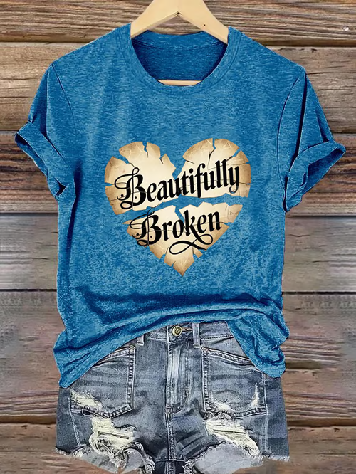 Jelly Roll Beautifully Broken Tour Music Print V-Neck T-Shirt
