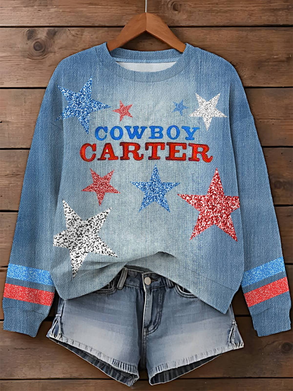 Beyoncé Cowboy Long Sleeve Casual Top