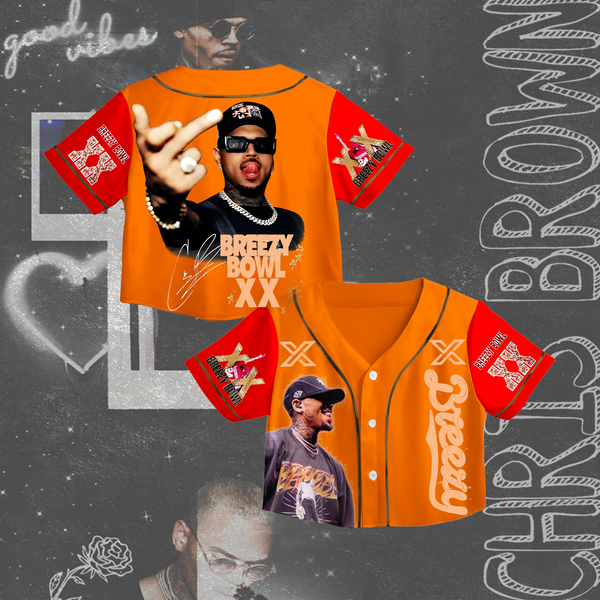 Chris Brown Tour Crop Top Jersey