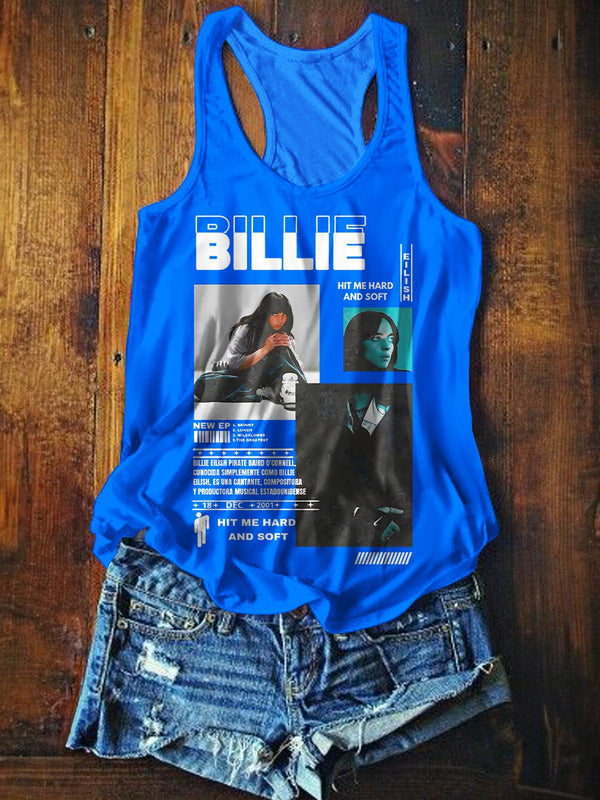 Hit Me Hard and Soft Billie Eilish 2025 Printed Casual Tank Top