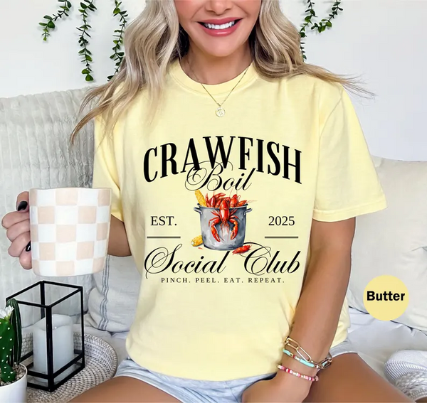 Crawfish Boil Social Club Comfort Colors Shirt