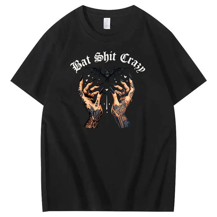 Bat Shit Crazy Pattern100% Cotton T-Shirt