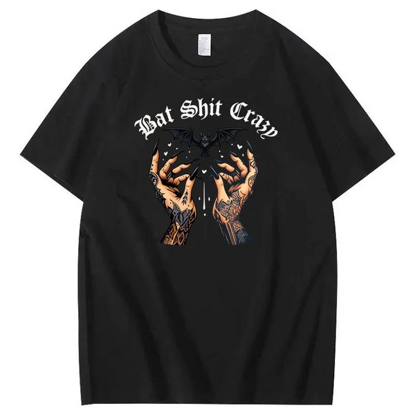 Bat Shit Crazy Pattern100% Cotton T-Shirt