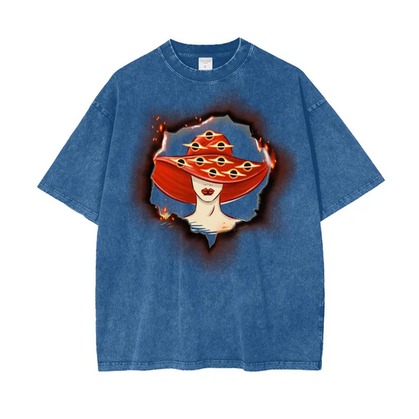 Lady In Red MAYHEM Lady Gaga Oversize Snow Washed T-Shirt