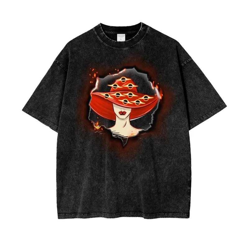 Lady In Red MAYHEM Lady Gaga Oversize Snow Washed T-Shirt
