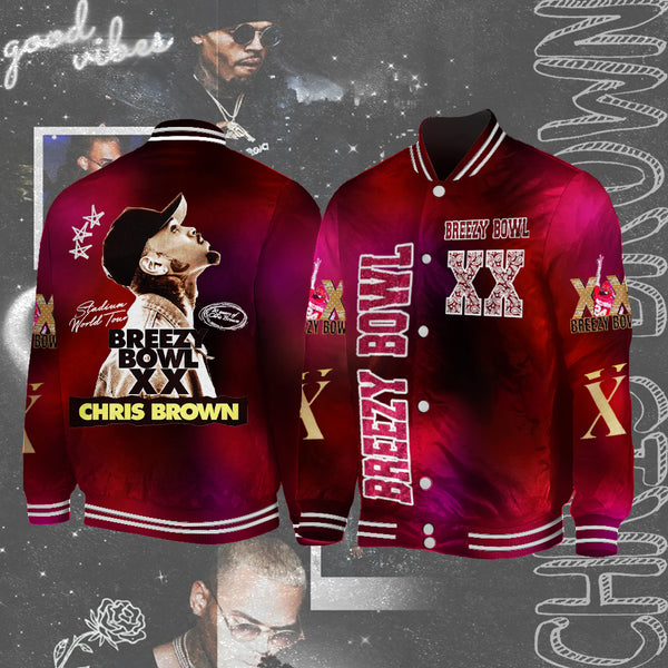 Chris Brown Breezy Bowl XX Shoulder Baseball Jersey