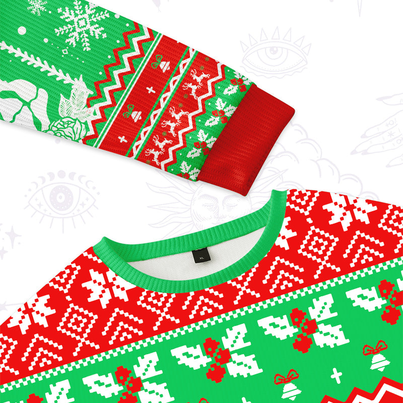 Purplehecate The Zero Of Fucks Tarot Ugly Christmas Sweatshirts