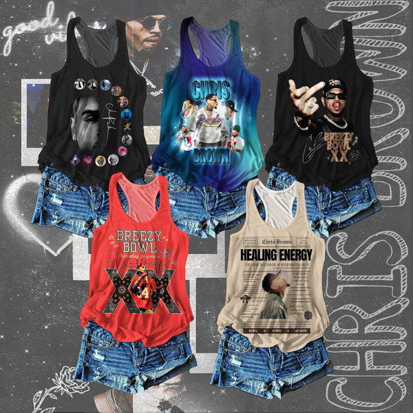 Breezy Bowl XX Tour Printed Casual Tank Top（Best Seller）