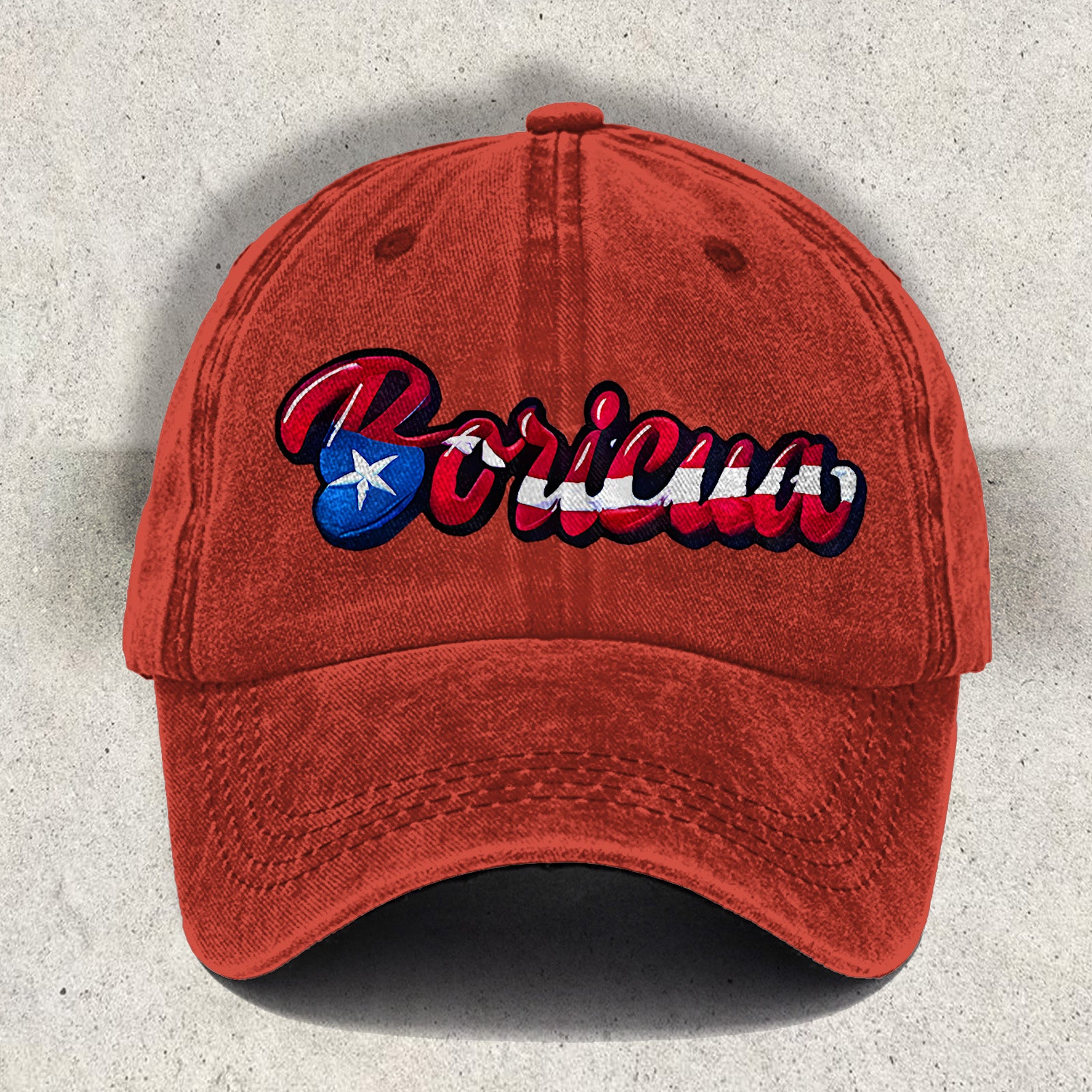 Boricua Puerto Rican inspired Print Baseball Cap