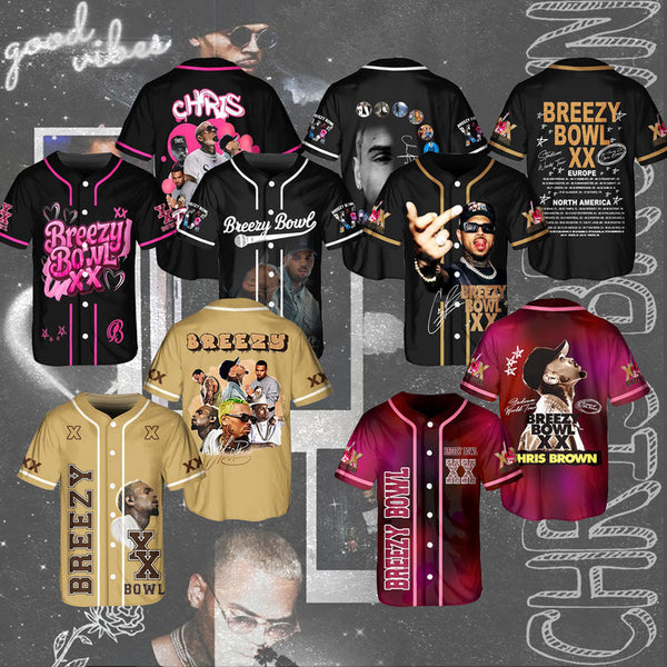 Chris Brown Breezy Bowl Baseball Jersey（Best Seller）