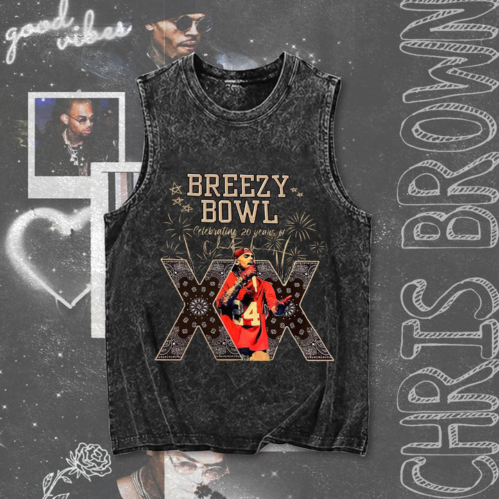 Chris Brown Concert Vintage Tank Top（Best Seller）