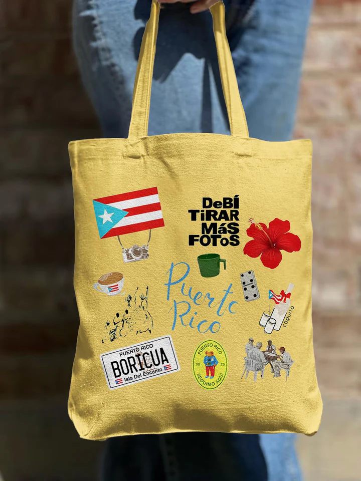 Puerto Rico Shoulder Zipper Canvas Bag（Best Seller）