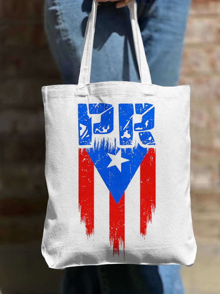 Puerto Rico Shoulder Zipper Canvas Bag（Best Seller）