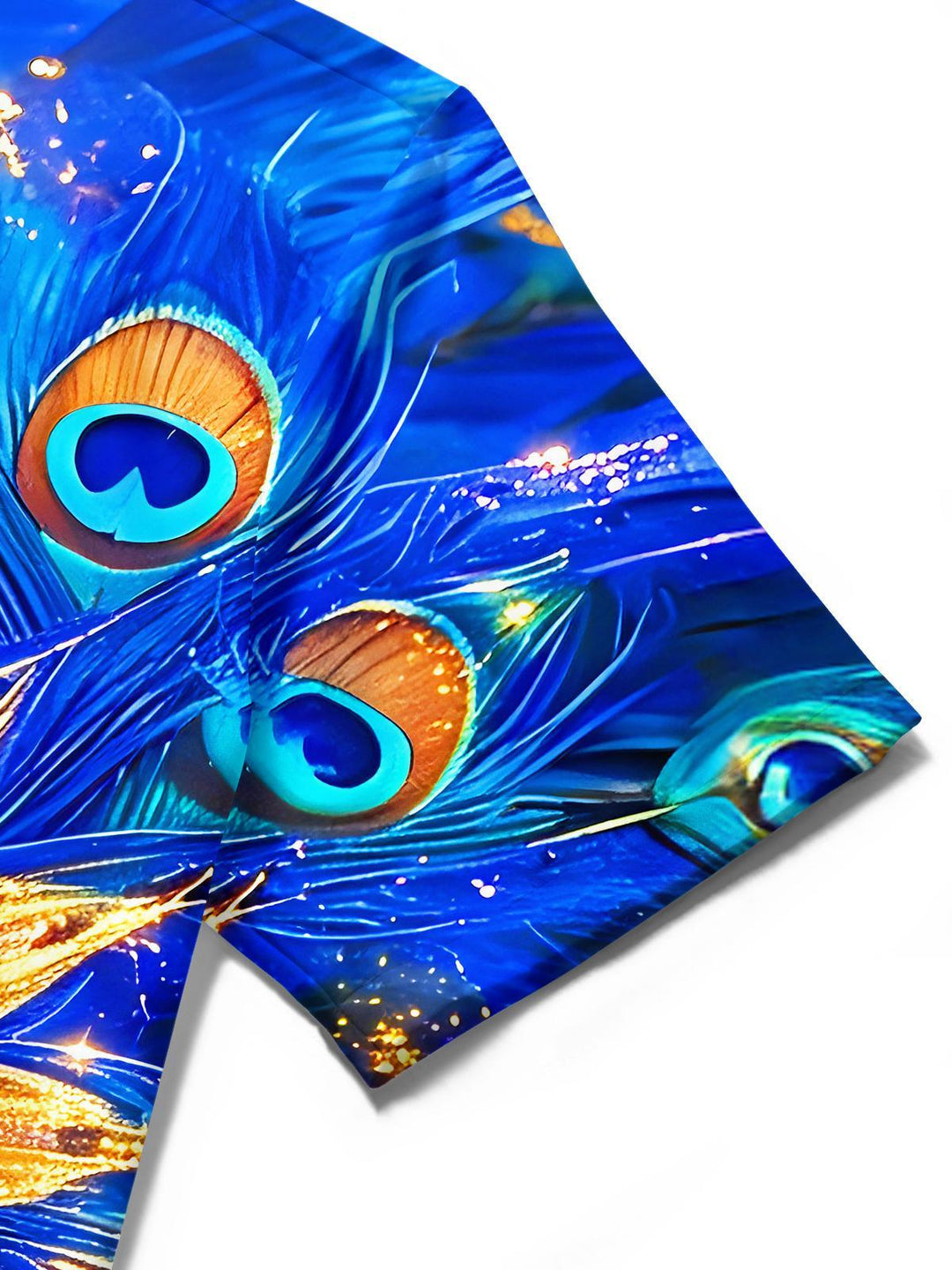 Peacock Seahorse Fantasy Art Men's Pocket Short Sleeve Shirts