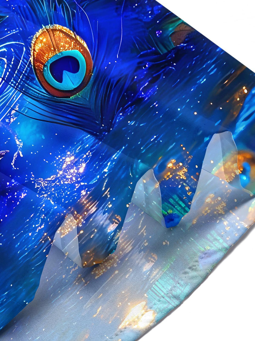 Peacock Seahorse Fantasy Art Men's Pocket Short Sleeve Shirts