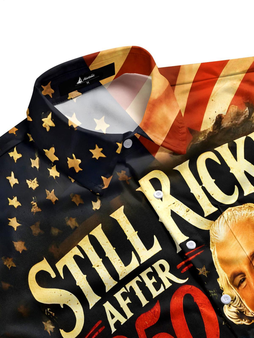 George Washington Founding Memorial Still Rockin After 250 Years USA Anniversary Men's Pocket Short Sleeve Shirts