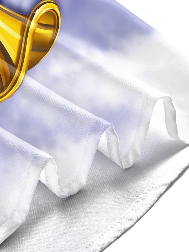 Musical Instrument Art Print Men's Pocket Short Sleeve Shirts