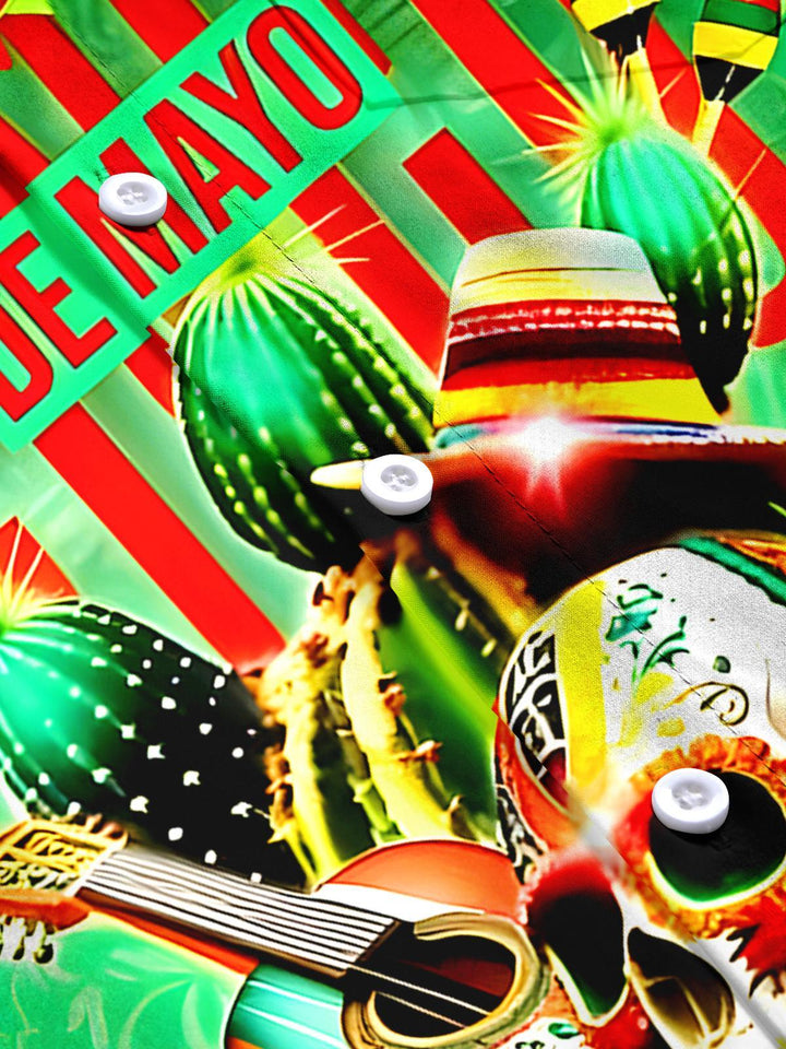 Cinco De Mayo Men's Pocket Short Sleeve Shirts