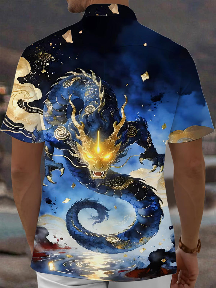 Dragon Men's Pocket Short Sleeve Shirts