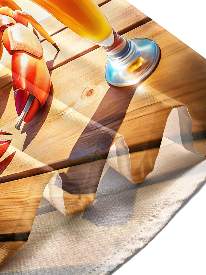 Hawaiian Beach Pirate Crab Men's Pocket Short Sleeve Shirts