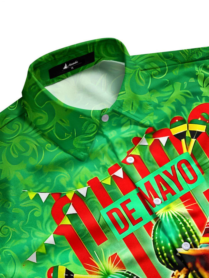 Cinco De Mayo Men's Pocket Short Sleeve Shirts
