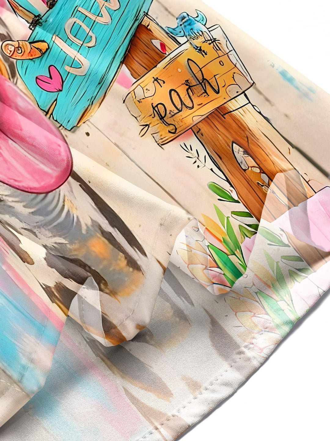 Hawaiian Malibu Giraffe Signpost Men's Pocket Short Sleeve Shirts