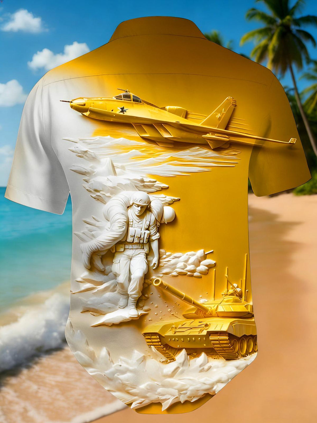 Military Glory Relief Independence Day Men's Pocket Short Sleeve Shirts