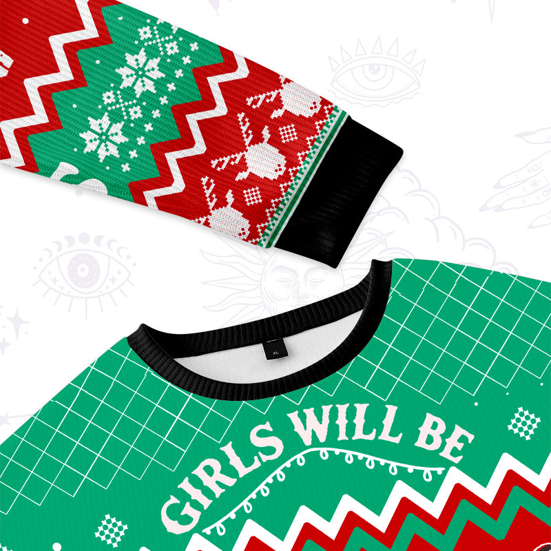 Purplehecate Girls Will Be Girls Witch Ugly Christmas Sweatshirts