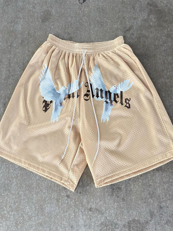 Angel Cupid Print Casual Men's Shorts
